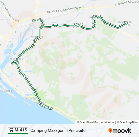 M-415 Bus Line Map