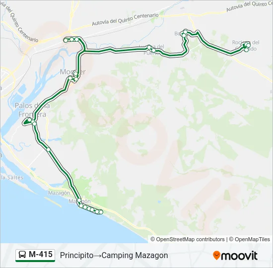 M-415 Bus Line Map