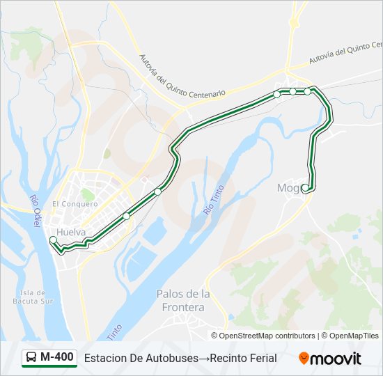 M-400 Bus Line Map