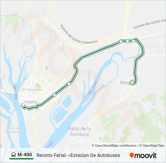 M-400 Bus Line Map