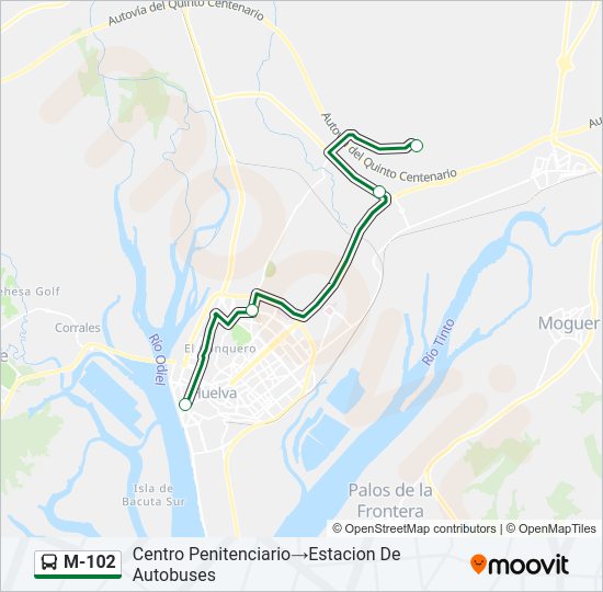 M-102 Bus Line Map