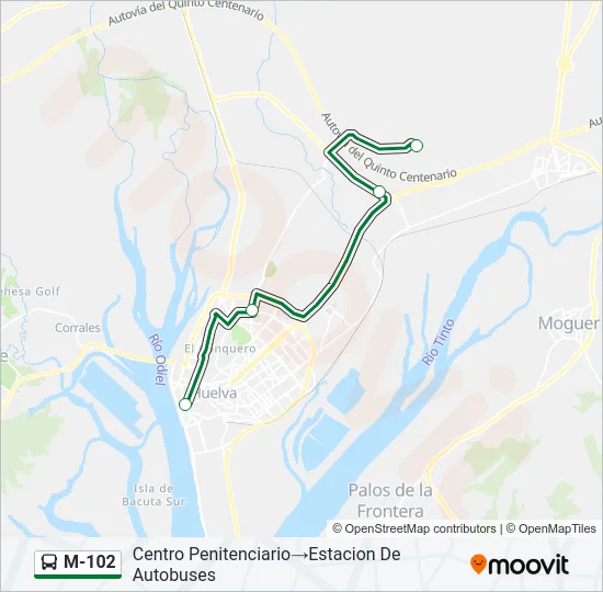 M-102 Bus Line Map