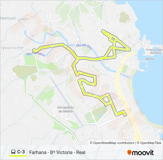 C-3 Bus Line Map