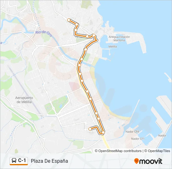 C-1 Bus Line Map