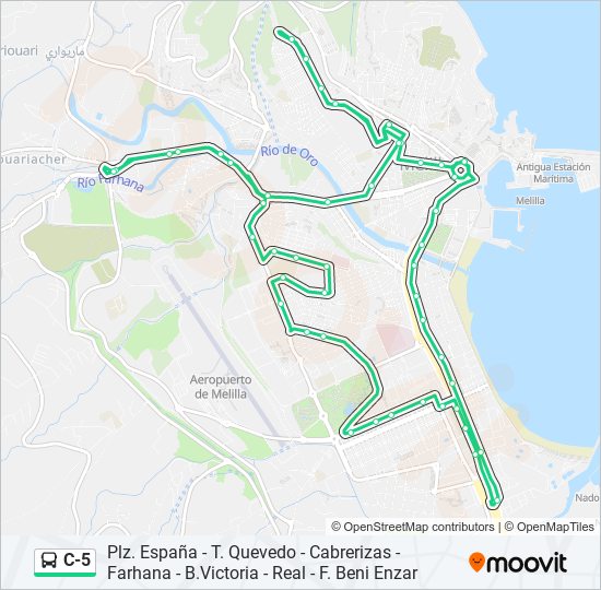 C-5 bus Line Map