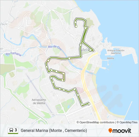 3 Bus Line Map