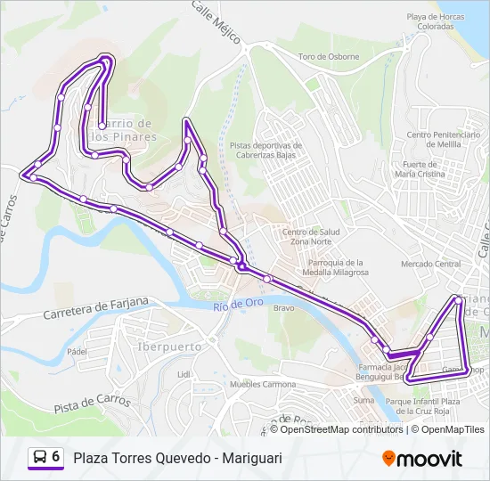 6 Bus Line Map