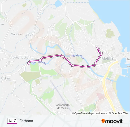 7 Bus Line Map