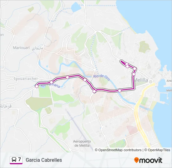 7 Bus Line Map