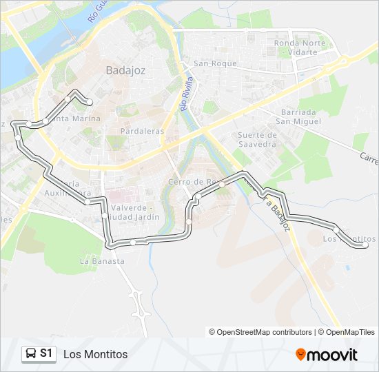 S1 Bus Line Map