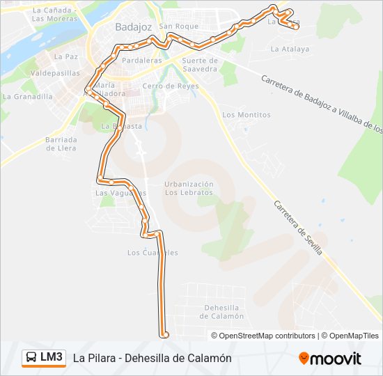 LM3 Bus Line Map
