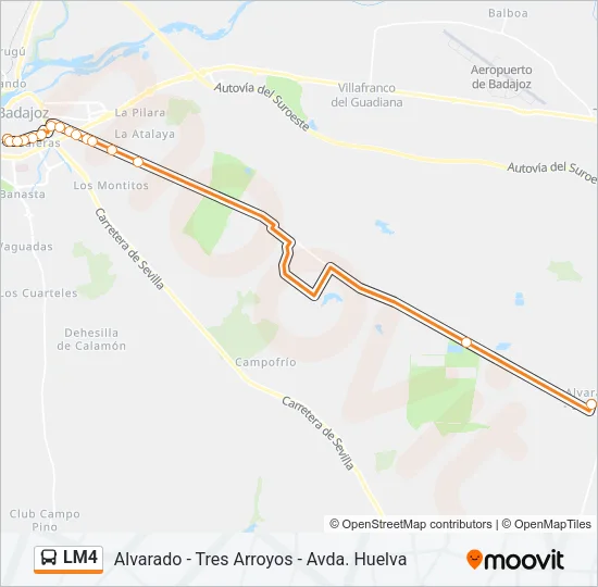 LM4 Bus Line Map