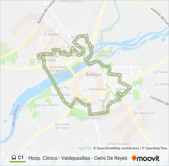 C1 Bus Line Map