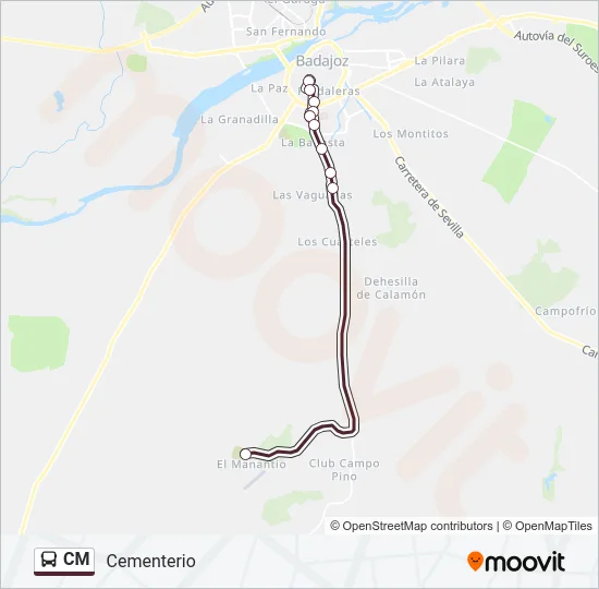 CM Bus Line Map