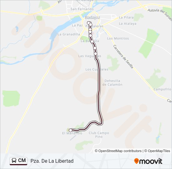 Mapa de CM de autobús