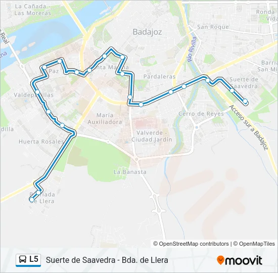 L5 Bus Line Map