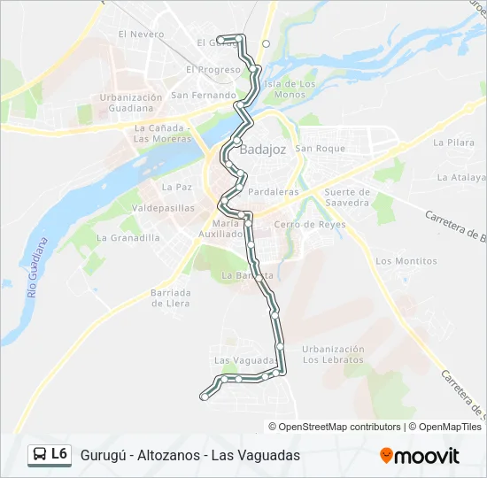 L6 Bus Line Map