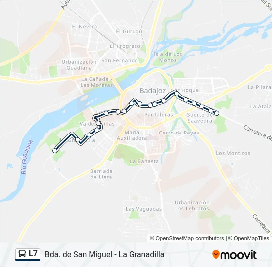 L7 Bus Line Map