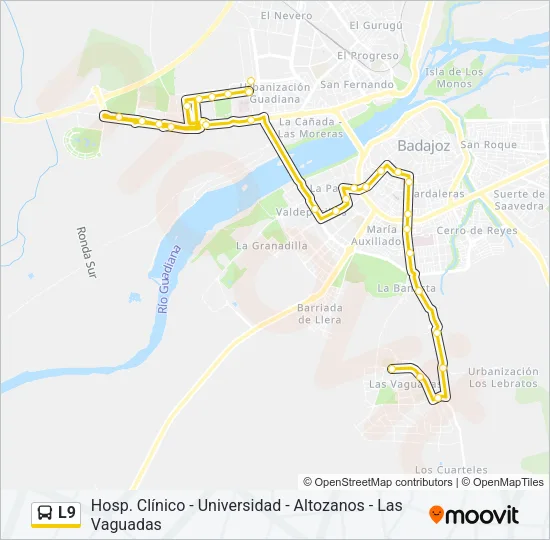 L9 Bus Line Map
