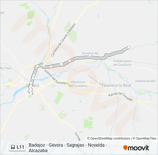 L11 Bus Line Map