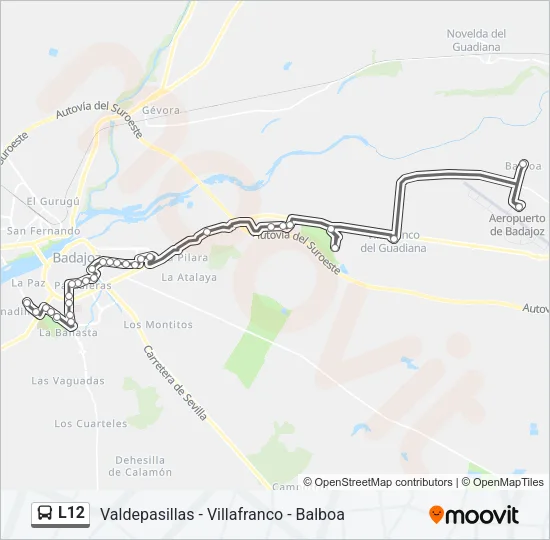 L12 Bus Line Map