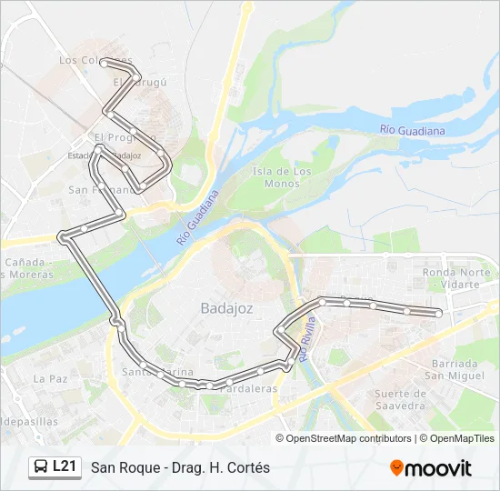 L21 Bus Line Map