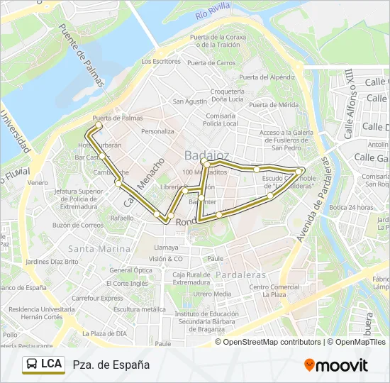 LCA Bus Line Map