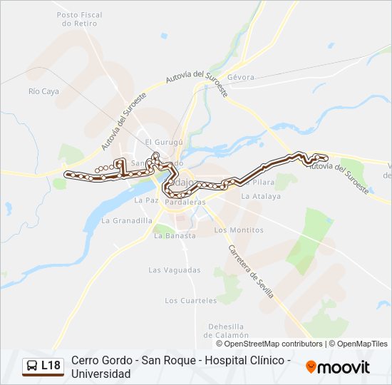 L18 Bus Line Map