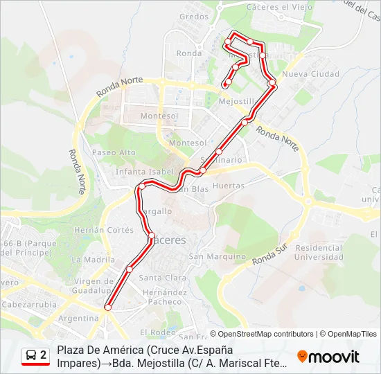 2 Bus Line Map