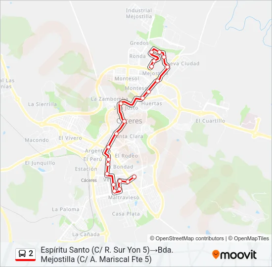 2 Bus Line Map
