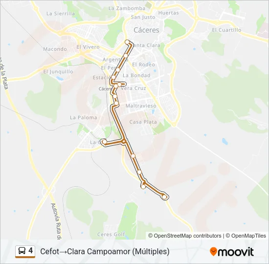 4 Bus Line Map