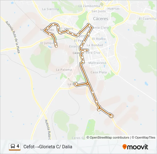 4 Bus Line Map