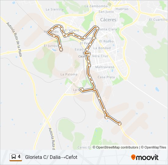 4 Bus Line Map
