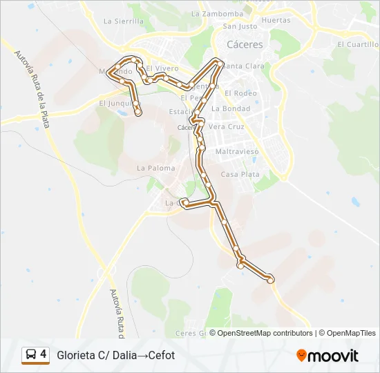 4 Bus Line Map