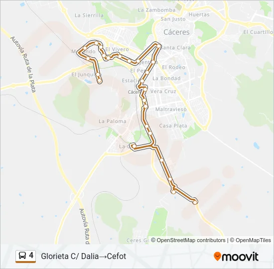 4 Bus Line Map