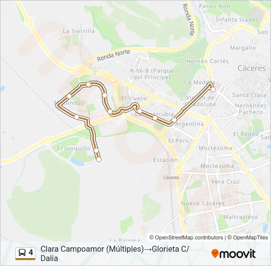 4 Bus Line Map