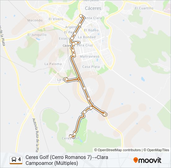 4 Bus Line Map