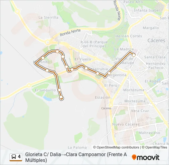 4 Bus Line Map