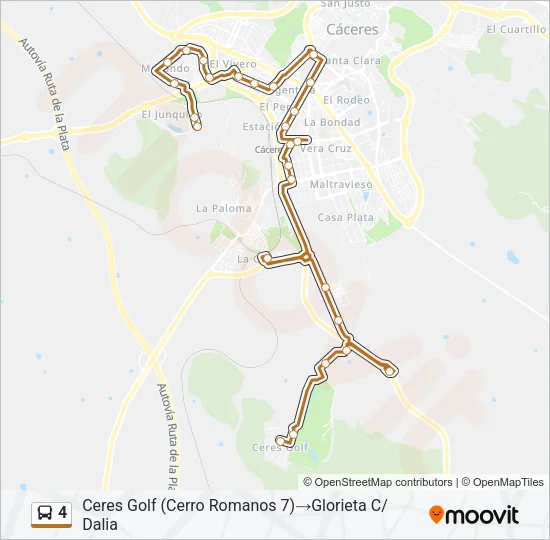4 Bus Line Map