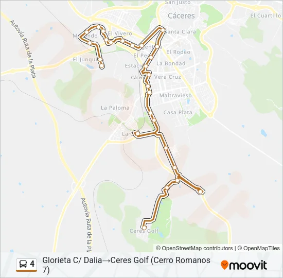 4 Bus Line Map