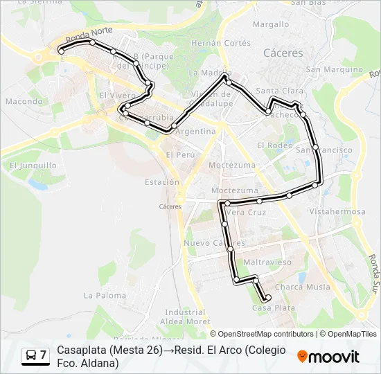 7 Bus Line Map