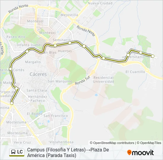 LC Bus Line Map