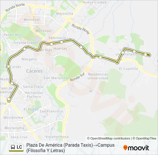 LC Bus Line Map