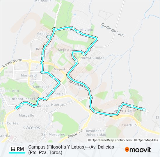 RM Bus Line Map