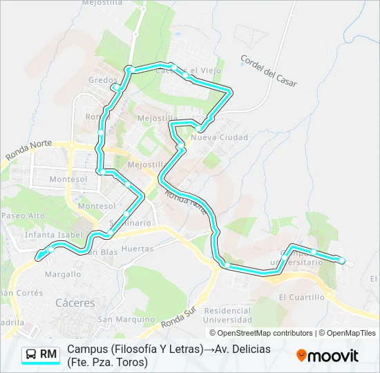 RM Bus Line Map
