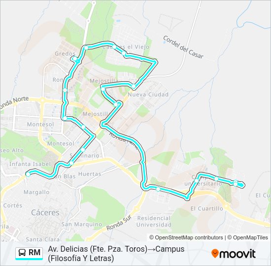 RM Bus Line Map