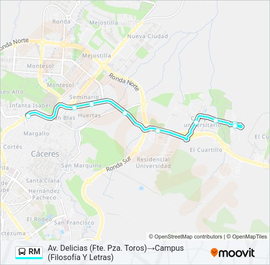 RM Bus Line Map