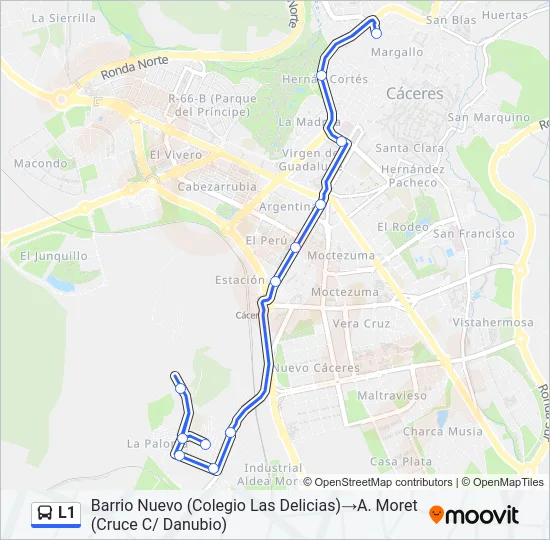 L1 Bus Line Map