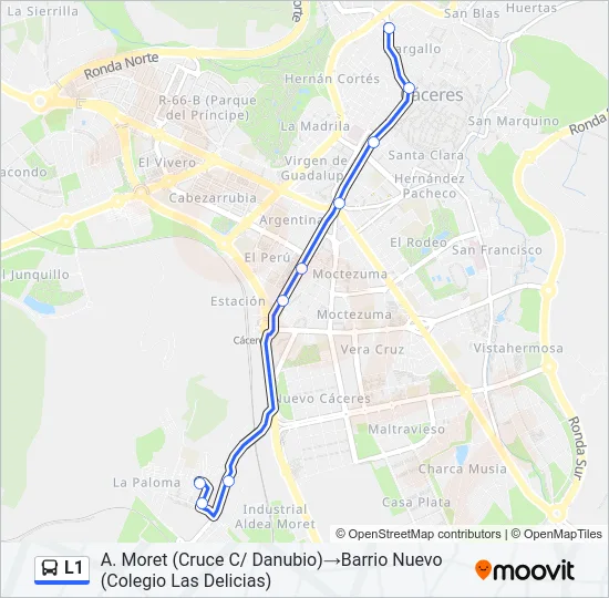 L1 Bus Line Map