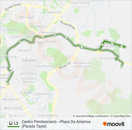 L3 bus Mapa de línia